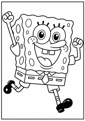 Free SpongeBob Colouring Page – Printable A4 Fun for Kids!