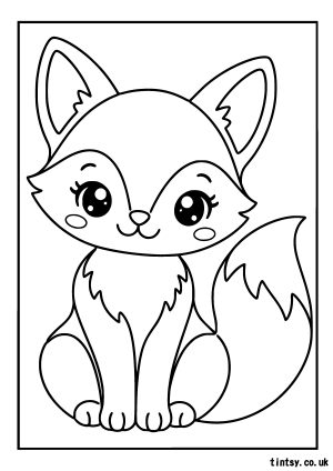 Kawaii Fox Colouring Page: A Cute and Creative Adventure