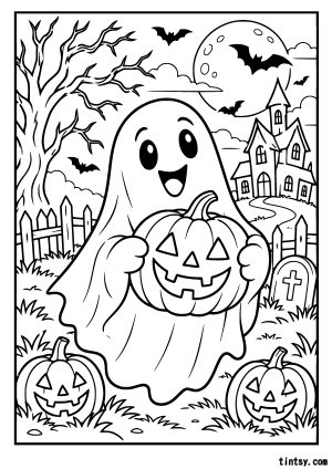 Whether you're planning a Halloween party, looking for a rainy-day activity, or simply love autumn crafts, this ghost and pumpkin colouring page is a delightful way to celebrate the season.
