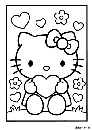 Hello Kitty Colouring Page (Free Printable)