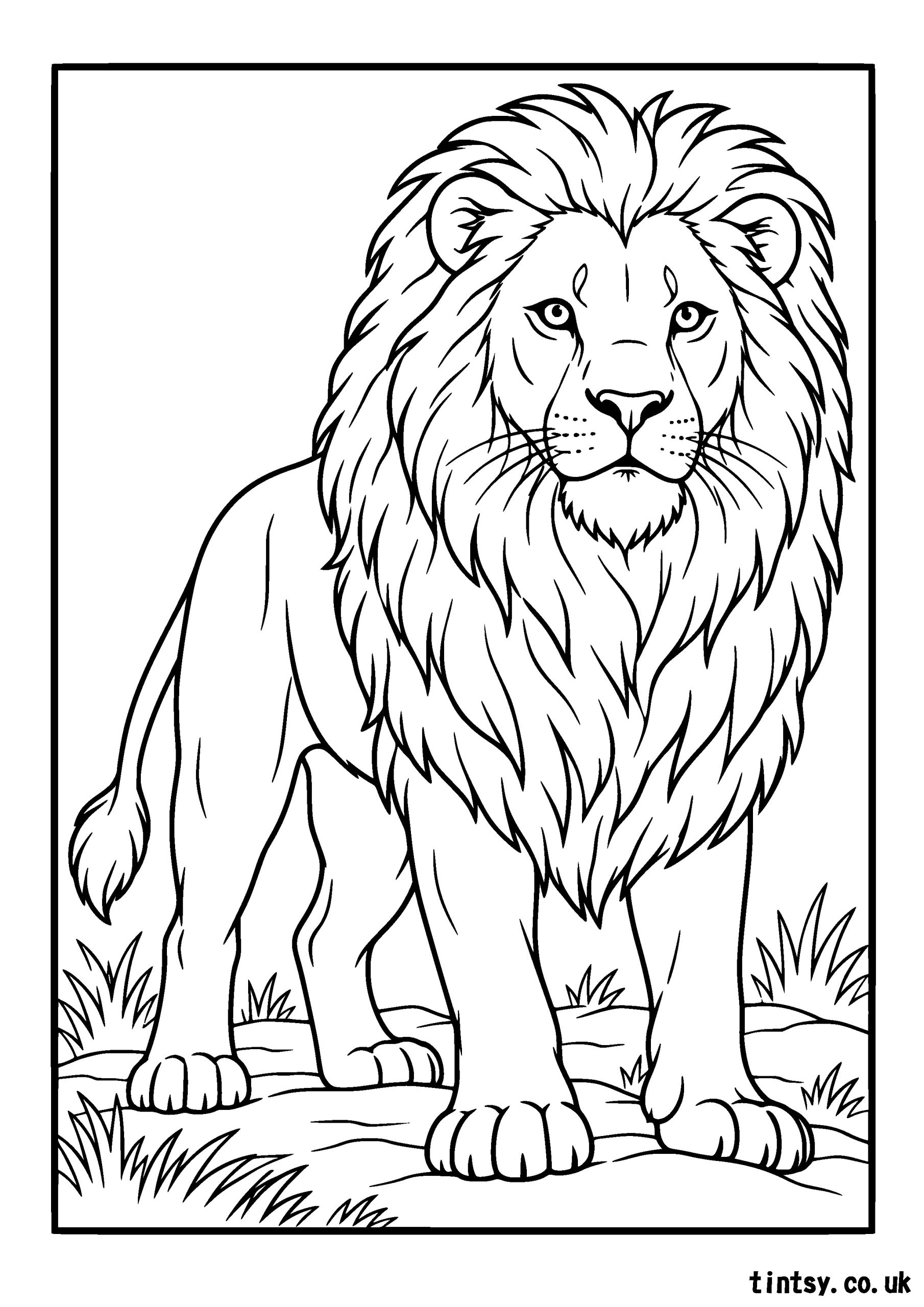 Free Lion Colouring Page – A Fun Activity for Kids