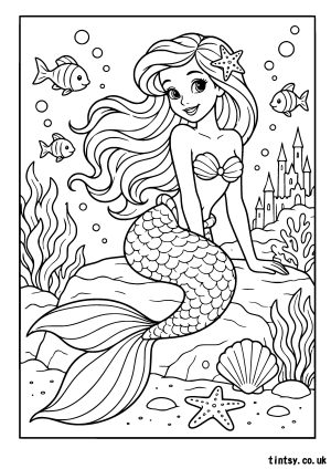 Free Mermaid Colouring Page – A Magical Underwater Adventure