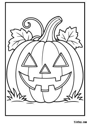 Download and print a free Halloween pumpkin colouring page in A4 portrait format. A fun, easy Halloween activity for kids at home or school.
